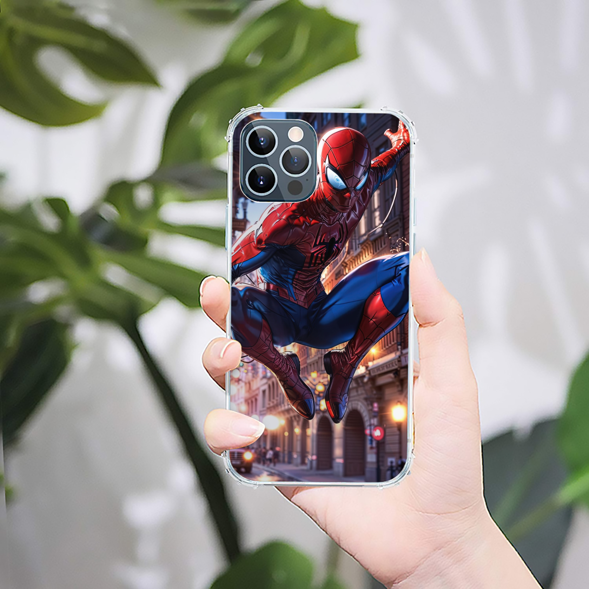 （画像用） Spider Man スパイダーマン 【iPhone 12シリーズ対応】透明スマホケース（クリアソフトケース）